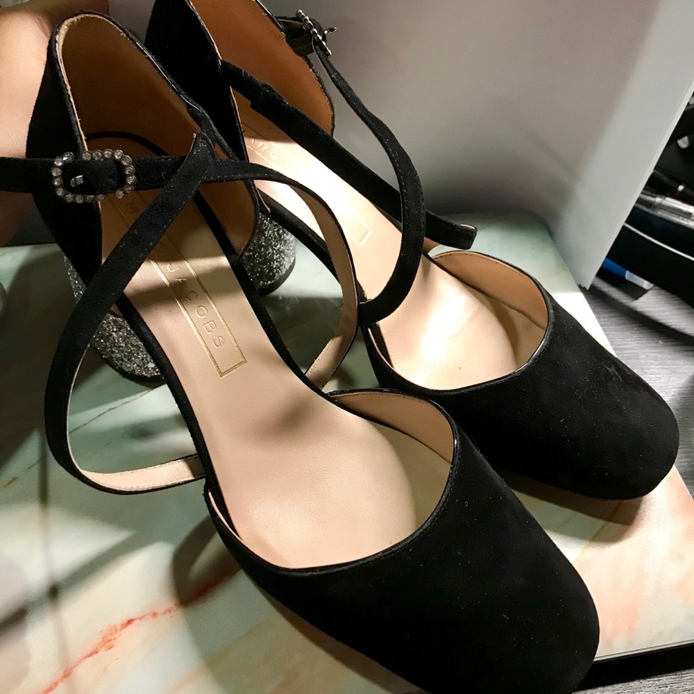 Marc Jacobs Black Suede Heels size 37/ US 7.5